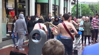 Shirtless Boys Preforming on Grafton Street Dublin [upl. by Ahsurej]