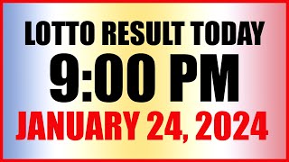 Lotto Result Today 9pm Draw January 24 2024 Swertres Ez2 Pcso [upl. by Kirred]