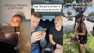 Calling Another Girl Hot In Front Of Girlfriend Prank TikTok Compilation [upl. by Ellohcin]