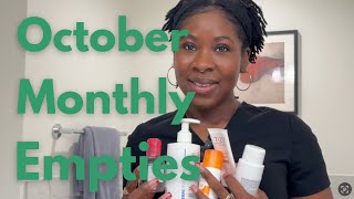 Dermatologist reviews her Skincare Empties for the month of October [upl. by Ellary]