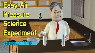 Easy Air Pressure Experiment  Science With Kids [upl. by Johnsson]