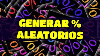 ✅ DESCUBRE Como Generar Porcentajes Aleatorios en Excel y en un Rango Determinado [upl. by Faustena537]