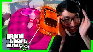 LEVEI UMA BOLADA😳  GTA V Corridas Malucas 402 [upl. by Garaway]