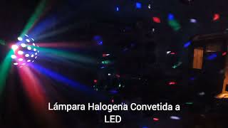 Lámpara Cosmic Halogena Convetida a LED [upl. by Kinzer]