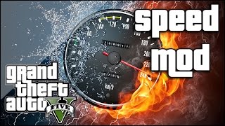 Gta 5 mods  300 kmh 186 mph PC SPEED MOD SPEEDOMETER HD [upl. by Erbes]