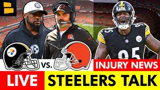 Steelers Talk LIVE HUGE Injury Updates For Keeanu Benton amp Cory Trice  Week 12 Preview vs Browns [upl. by Blaseio]