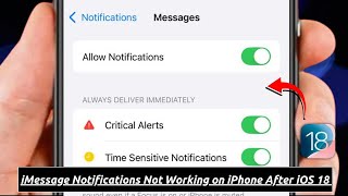 iMessage Notification not Working iOS 18 [upl. by Lienet]