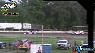 KRA Speedway WISSOTA Midwest Modified AMain 52523 [upl. by Anirazc]