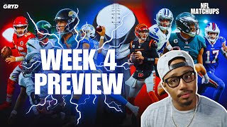 WEEK 4 PREVIEW NFL Matchups [upl. by Anirrehs]