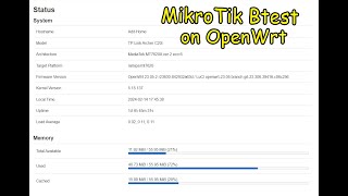 Mikrotik Btest on OpenWrt [upl. by Larry723]