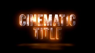 After Effects Tutorial Gold Title Animation in After Effects [upl. by Dimah]