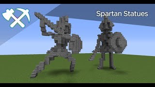 2 Spartan Statue Builds  Minecraft Tutorial [upl. by Bary583]