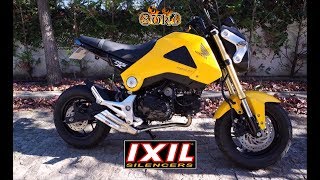 HONDA GROM MSX 125 IXIL EXHAUST  Stock vs Ixil [upl. by Llehcear848]