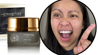 HERMETISE PEELING MASK amp MOISTURIZER TRY ON  DOES IT WORK [upl. by Zennie]