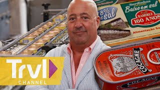 Visiting the Canned Fish Capital of the World  Bizarre Foods with Andrew Zimmern  Travel Channel [upl. by Nitsuj136]