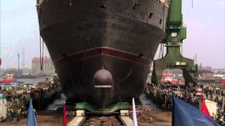 quotStavangerfjordquot launched in Gdansk [upl. by Hollah]