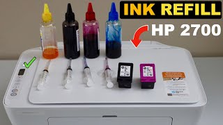 HP DeskJet 2700 Ink Refill  How To Refill Black amp Colour Ink Cartridges For printing [upl. by Greenwood]