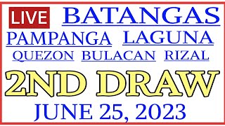 Stl results today 2nd draw June 25 2023 stl batangas [upl. by Jessi]