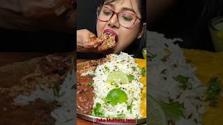 Eating Rajma Chawal Kadhi Chawal Salad mukbang asmrsounds eatingsounds shortsvideo [upl. by Amabil459]