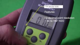 TPI Model 608 Single Input Digital Manometer [upl. by Einahpetse]