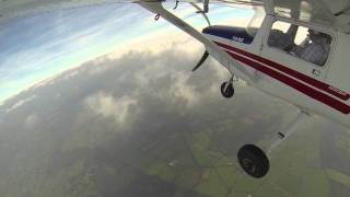 Cessna 152 Stalls shot from wing camera [upl. by Fabi356]