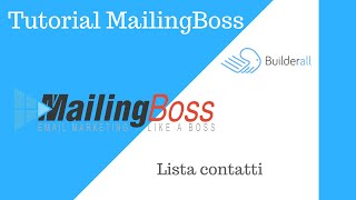 MAILINGBOSS  Lista contatti [upl. by Niltak]