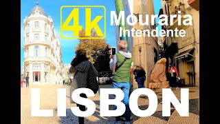 Lisbon 4k walk tour  Mouraria  Intendente  Martim moniz [upl. by Aleece307]