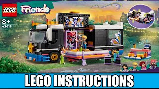 LEGO Instructions  Friends  42619  Pop Star Music Tour Bus [upl. by Enelym414]