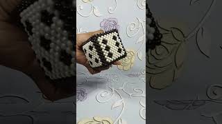 3D Beaded Dice 🎲 diy 3d craft beadstutorial fyp fypシ゚viral viralvideo viralshorts art arts [upl. by Jeggar810]