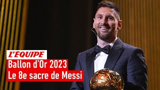 Lionel Messi sacré Ballon dOr 2023 [upl. by Ahmar231]