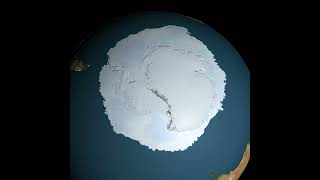 Seasonal cycle Antarctic sea ice animation by NASAGSFC Science Visualisation Studio [upl. by Atnad]