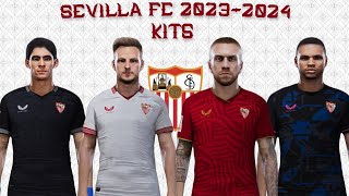 Sevilla FC New Season Kits 20232024 PES 2021 Sider FormaYaması pes2021 sevilla sevillafc kits [upl. by Gretal]