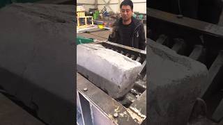 Aerated Block Brick 🧱 splitting asmr machine shredder shreddermachine shorts scratchpost [upl. by Slaughter]