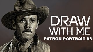 DRAW WITH ME LIVE PATRON PORTRAIT 3 [upl. by Ecirum279]