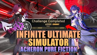 ACHERON IN PURE FICTION IS CRAZY 60K POINTS  Honkai Star Rail [upl. by Odelia]