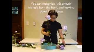 Sogetsu ikebana demonstration video July 2013 花ごよみ7月 [upl. by Idnod361]