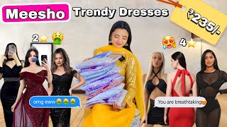 ₹235 main Trendy party Dress🥵🤯  Huge Meesho party wear dresses 👗 meeshohaul party dress [upl. by Camilia787]