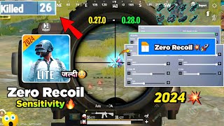 😱Pubg Lite Sensitivity Settings Full Guide 2024  Pubg Mobile Lite Zero Recoil🤯 Sensitivity 2024 🔥 [upl. by Arrac]