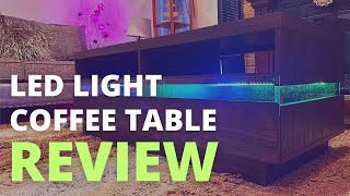 T4TREAM 48quot LED Coffee Table with Storage Review  LED Light Modern Coffee Table Living Room Ideas [upl. by Job]