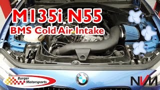 BMW M135i BMS Cold air Intake install and sound on revs [upl. by Edmonds]