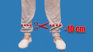 How to shorten jogger pants with ribbed cuffs easily [upl. by Belita833]