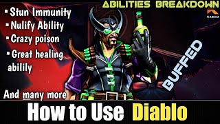 How to use Diablo Buffed Effectively Abilities breakdown  Marvel Contest of Champions [upl. by Eittak803]