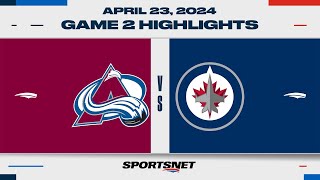 NHL Game 2 Highlights  Avalanche vs Jets  April 23 2024 [upl. by Llovera740]