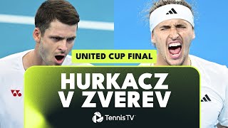 THRILLING Hubert Hurkacz vs Alexander Zverev Highlights  United Cup Final 2024 [upl. by Alithia]