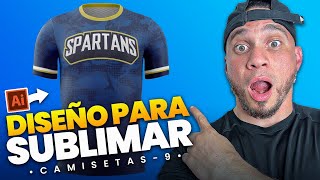 Como hacer un diseño para sublimar camisetas en l adobe illustrator 🔥 [upl. by Ardys]