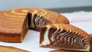 Recette du super Cake zébré moelleux et facile ou gâteau marbré zébré [upl. by Mckee]