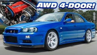 800HP 4DOOR R34 quotGODZILLA FAMILY SEDANquot RB26 Powered [upl. by Affay106]