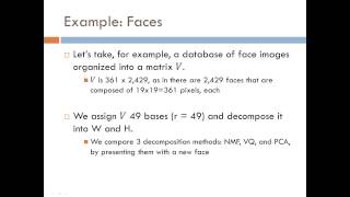 10701 NonNegative Matrix Factorization [upl. by Kirkpatrick]