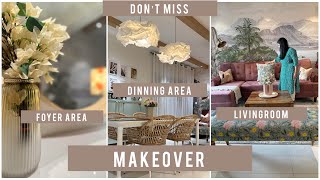 Livingroom Foyer Area amp Dinning Area Makeover Ideas  Sofa Unboxing amp Review  Home Decorating Idea [upl. by Elocaj]