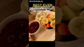 🇧🇪😋💕MY BEST EVER BELGIAN WAFFLES IN ANTWERP at House of Waffles waffles antwerpen belgium [upl. by Notle]